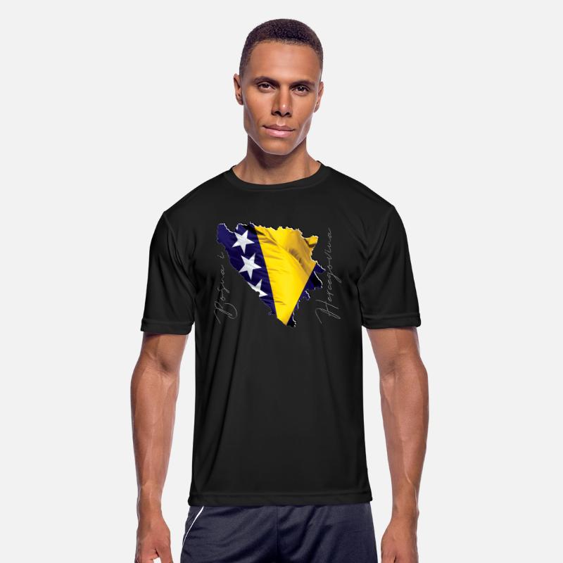 Bosnia Flag in Bosnia Map BA