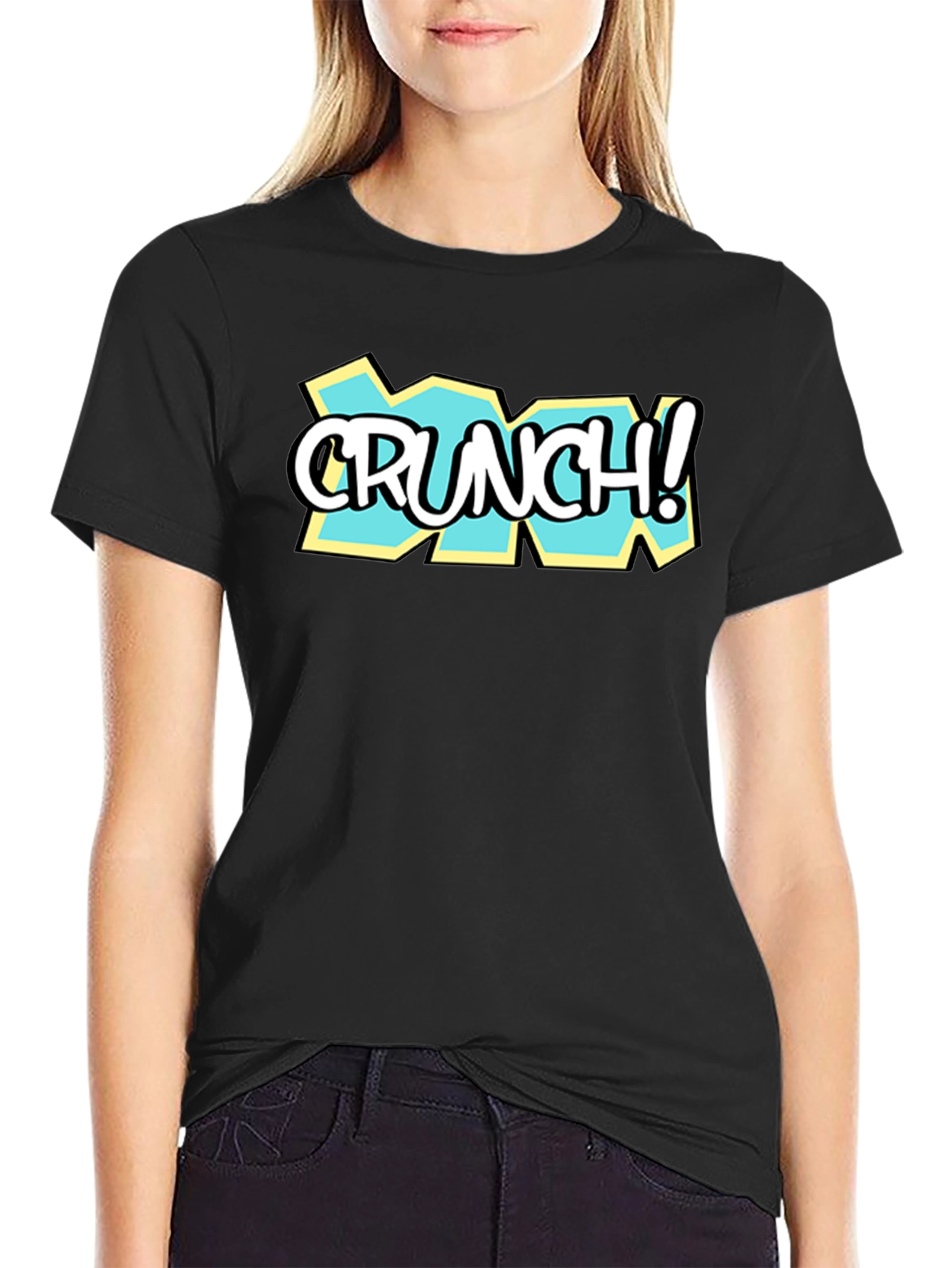 Crunch! Black Graphic Print T-Shirt
