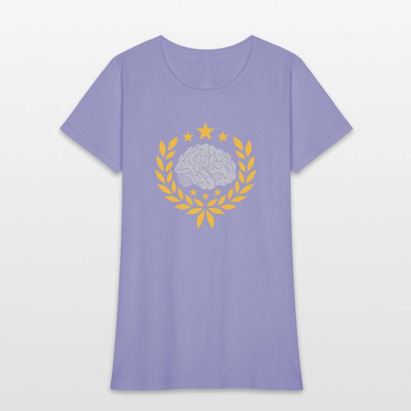 brain laurel wreath stars