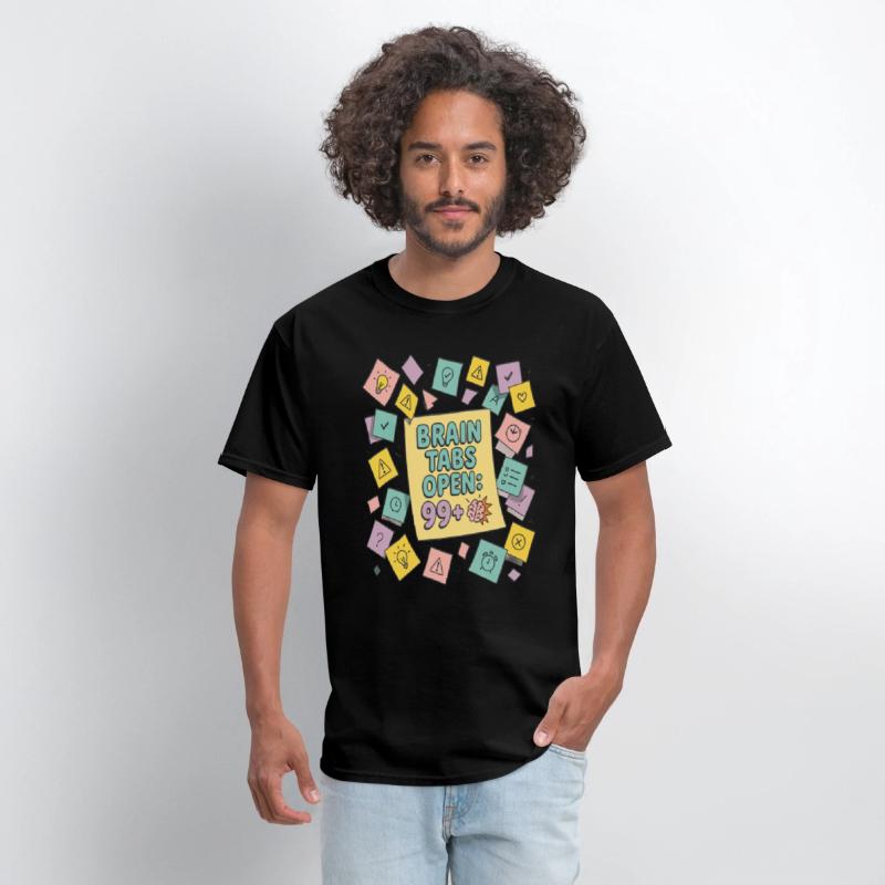 Brain Tabs Open Funny ADHD Design