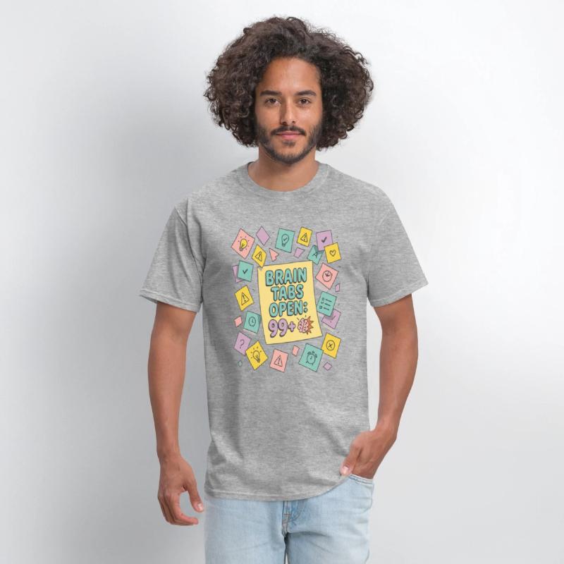 Brain Tabs Open Funny ADHD Design