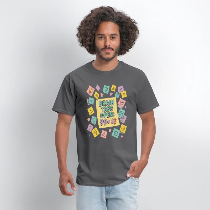 Brain Tabs Open Funny ADHD Design