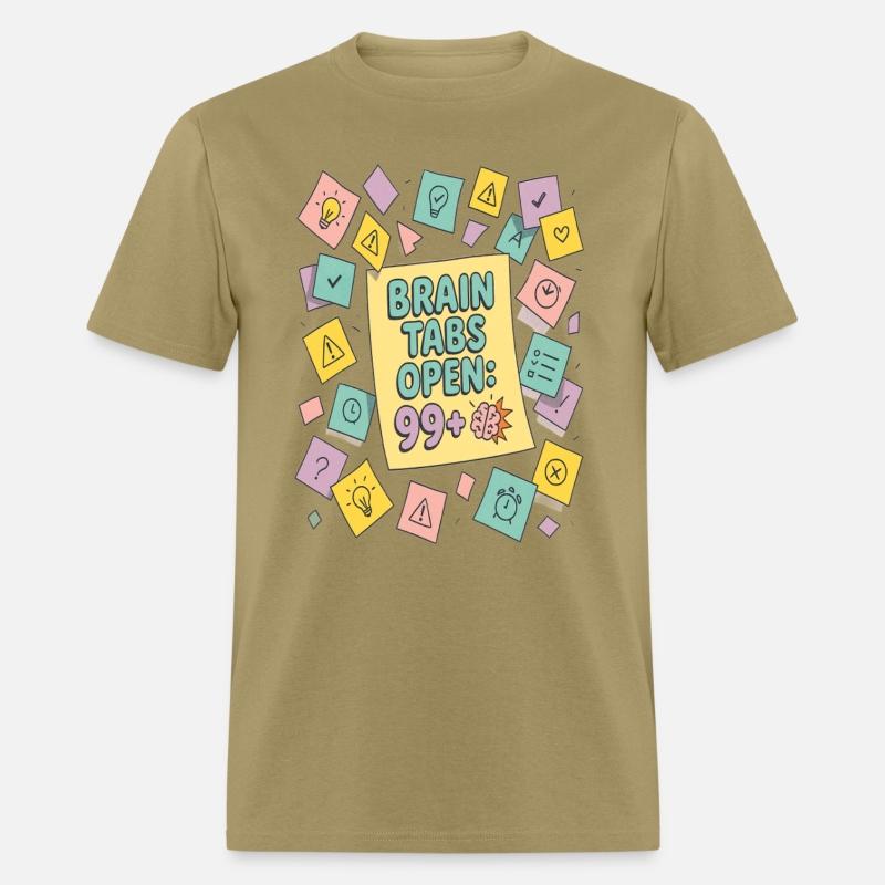 Brain Tabs Open Funny ADHD Design