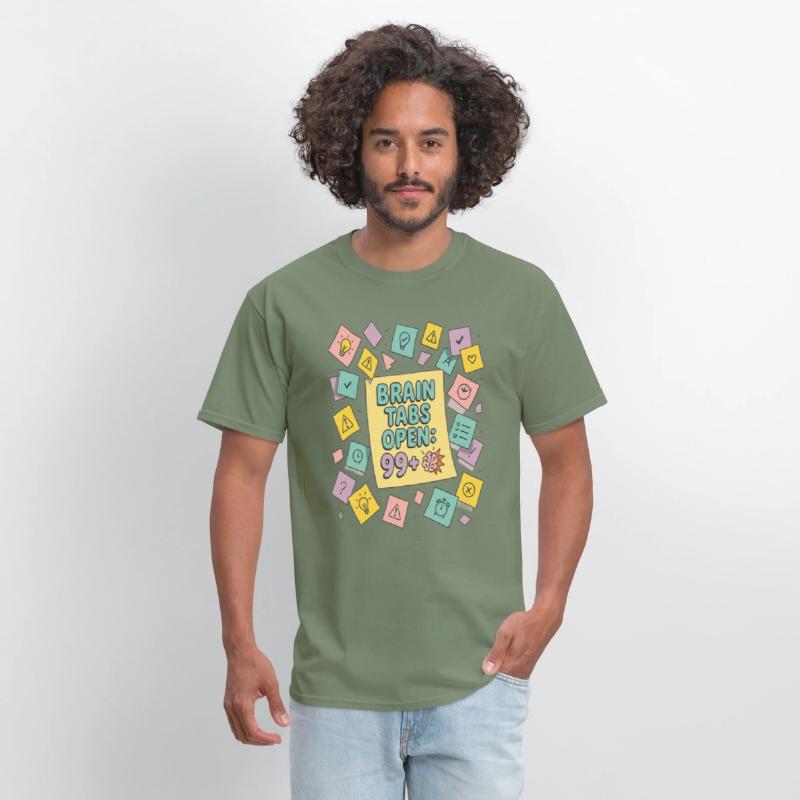 Brain Tabs Open Funny ADHD Design