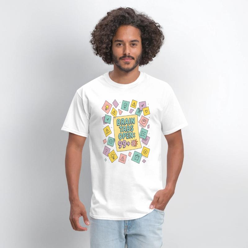 Brain Tabs Open Funny ADHD Design
