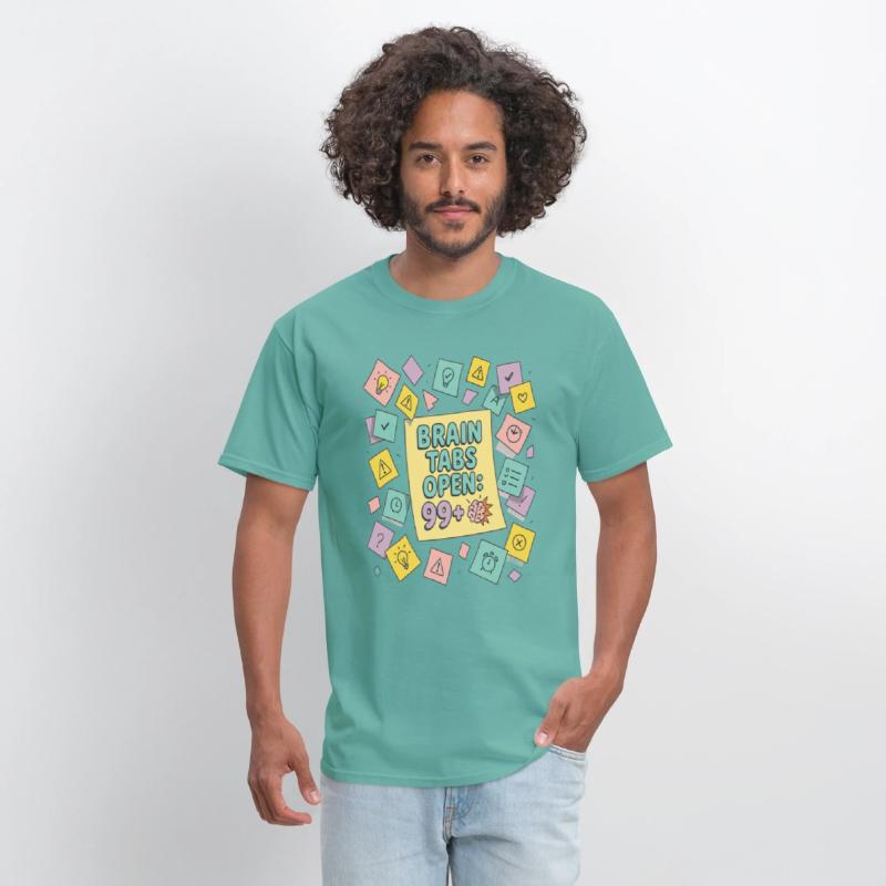 Brain Tabs Open Funny ADHD Design