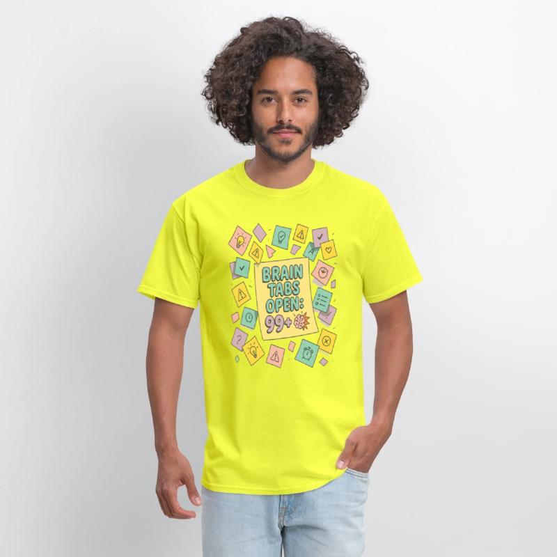 Brain Tabs Open Funny ADHD Design