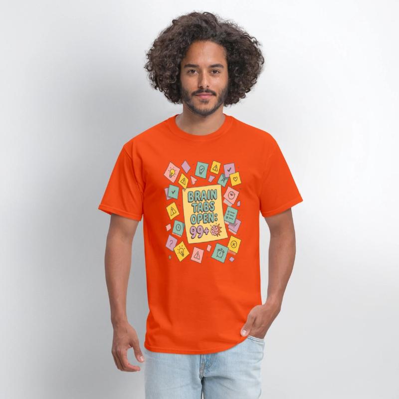 Brain Tabs Open Funny ADHD Design