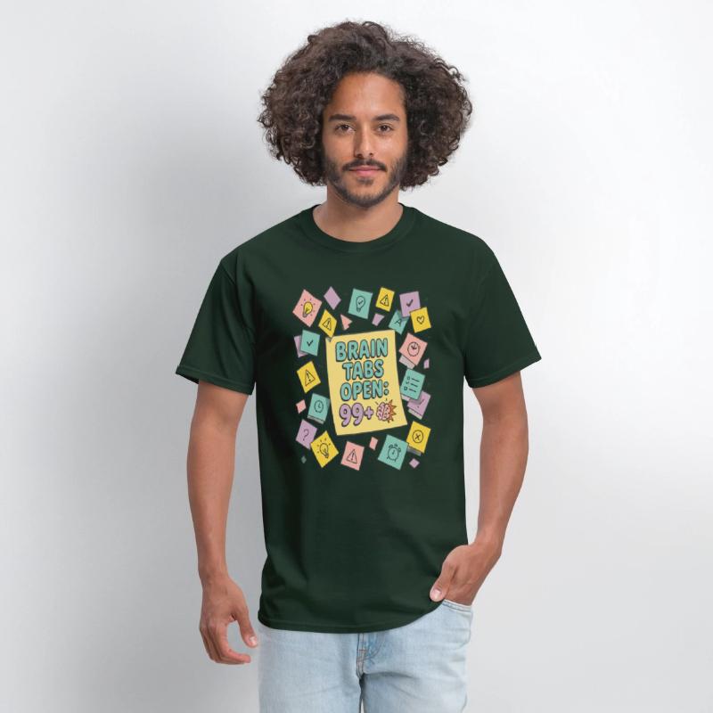 Brain Tabs Open Funny ADHD Design