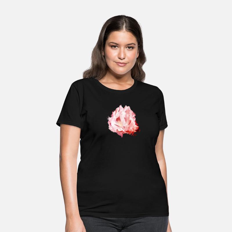 bright pink rose quartz crystal motif