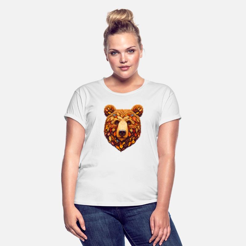 Brown bear, made from various leaves