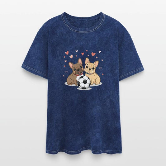 Buldog Francés with soccer ball for Valentine's D