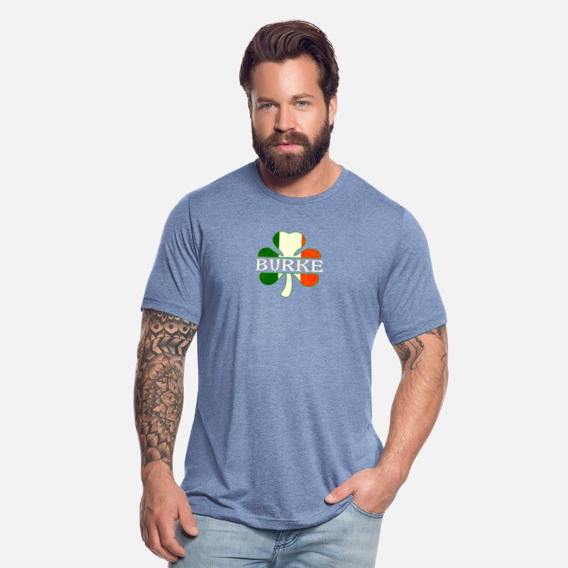 Burke Irish Surname Ireland Flag Shamrock