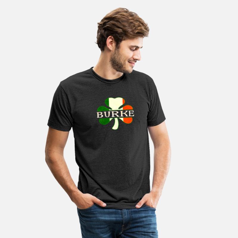 Burke Irish Surname Ireland Flag Shamrock
