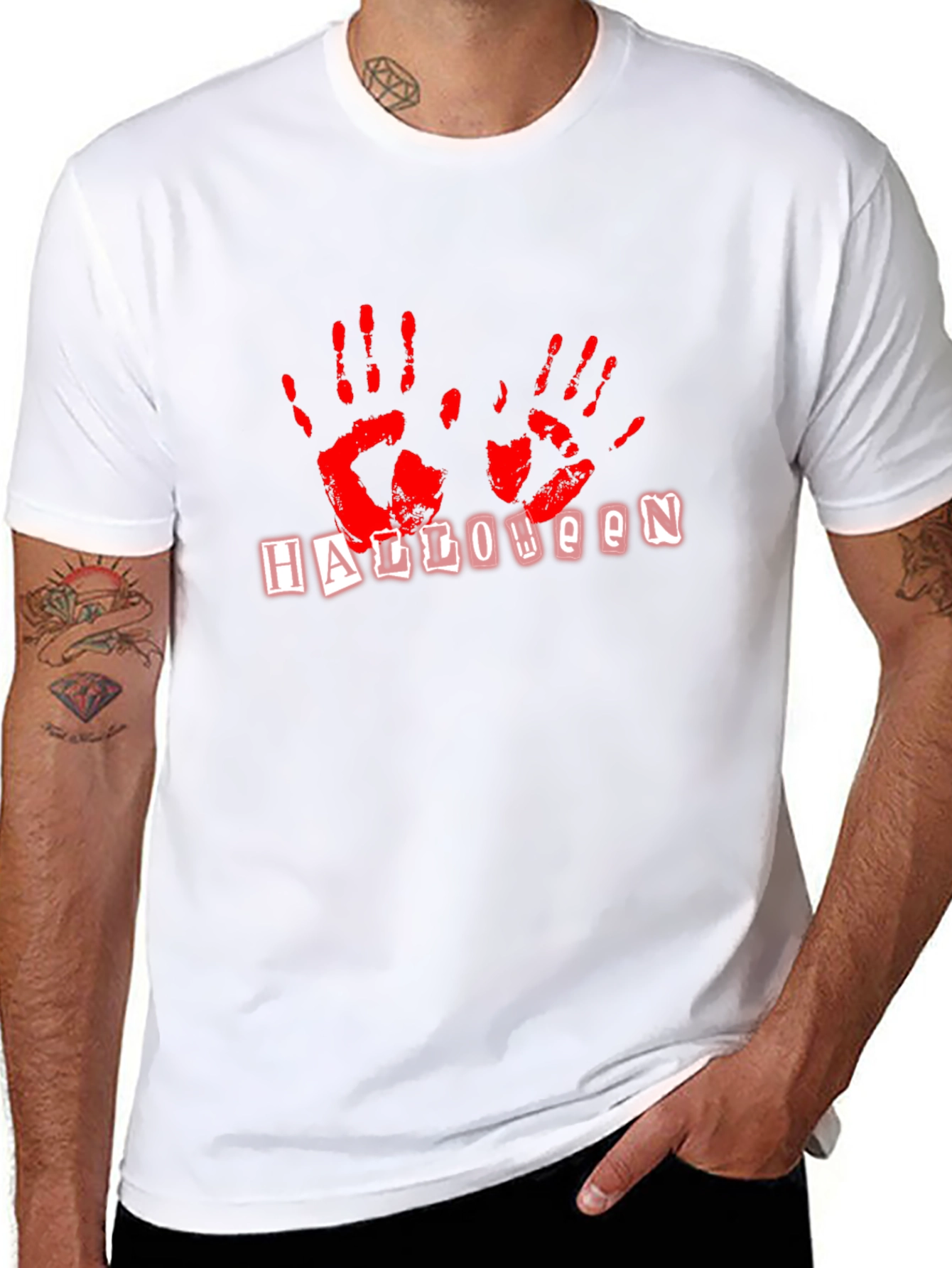 Halloween Handprint T-Shirt - Spooky Season Apparel