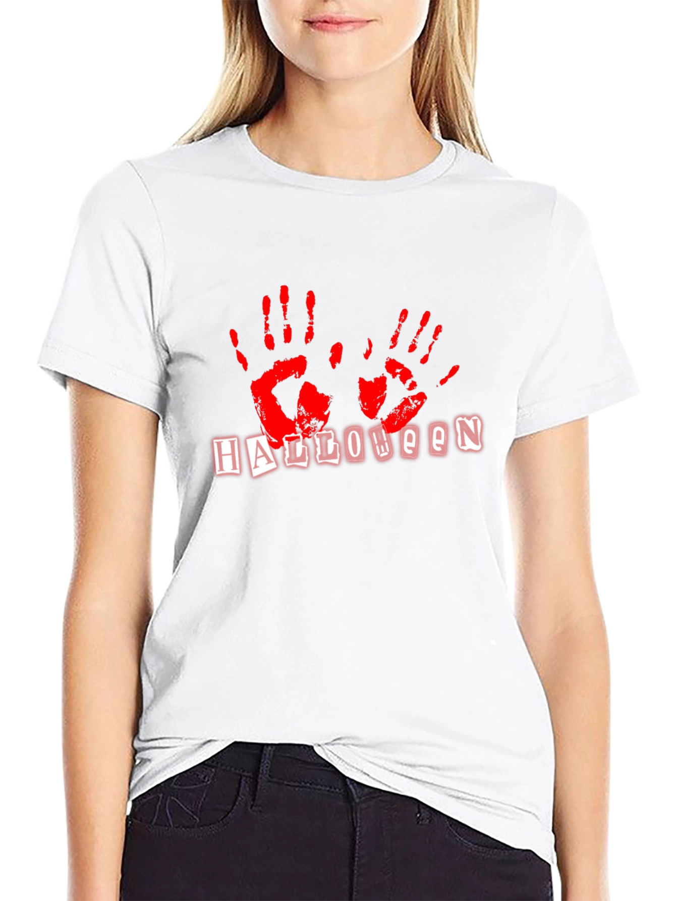 Halloween Handprint T-Shirt - Spooky Season Apparel