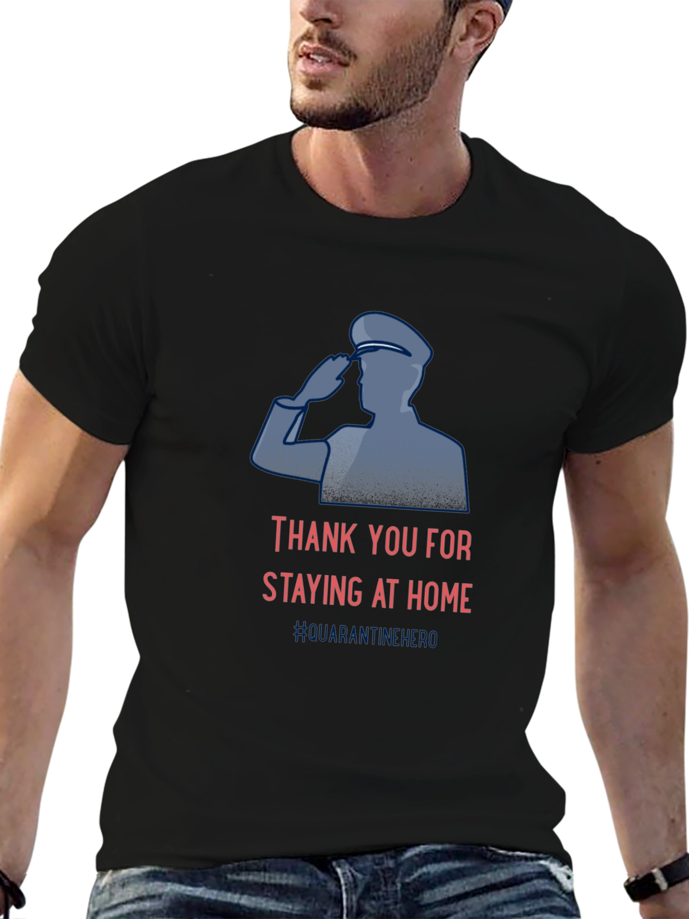 Thank You Staying Home Hero Cotton Tee