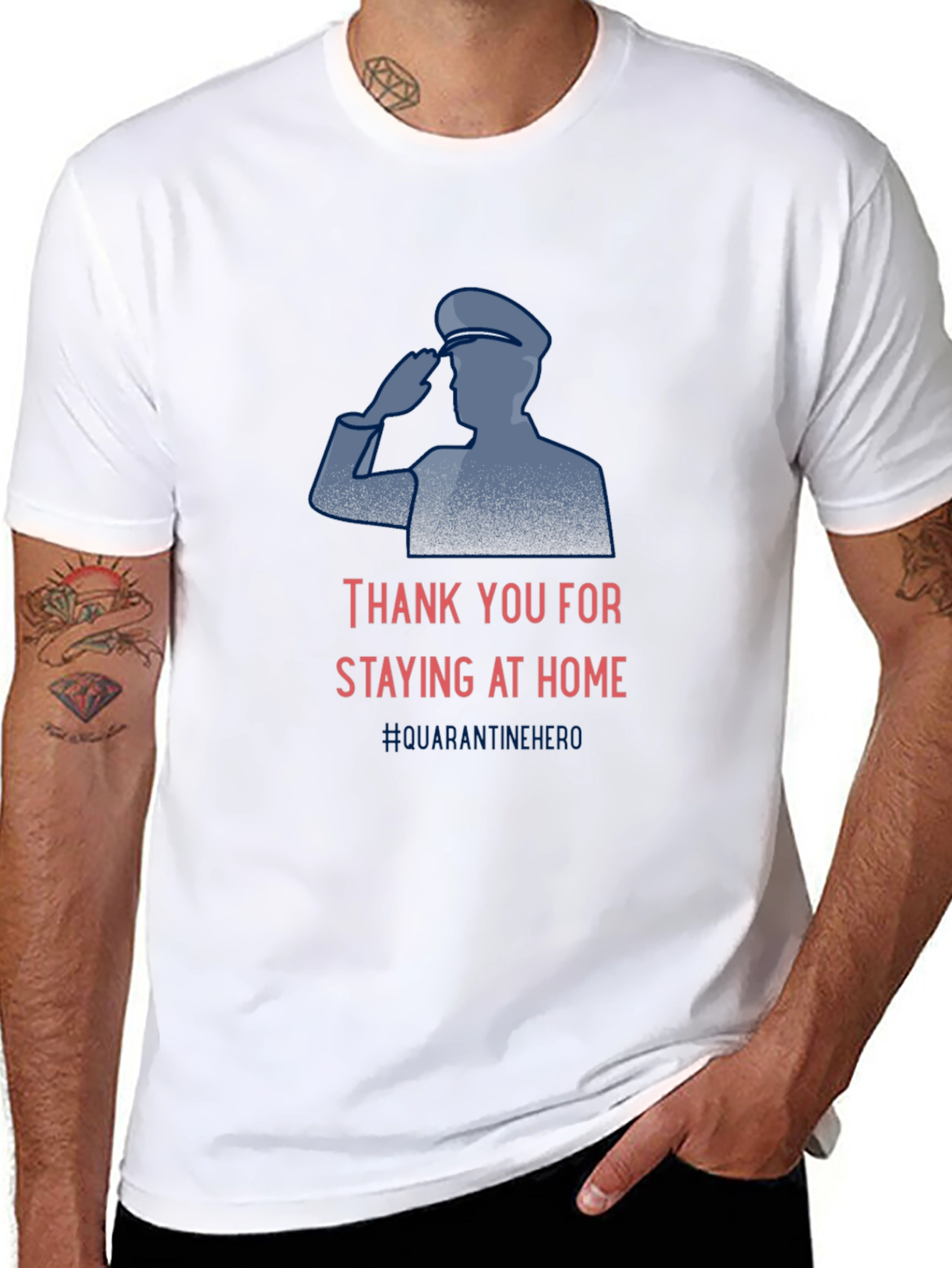Thank You Staying Home Hero Cotton Tee