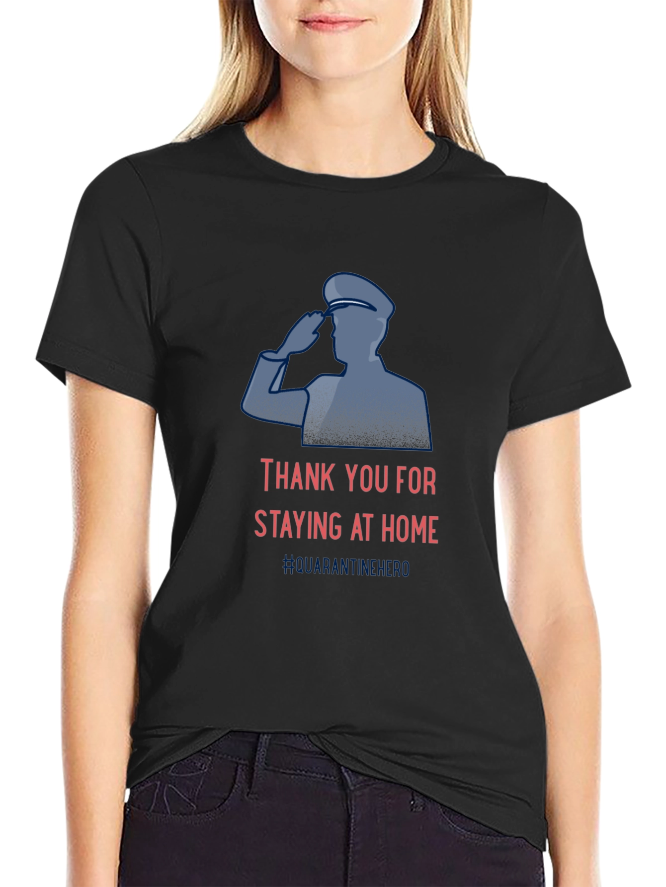 Thank You Staying Home Hero Cotton Tee