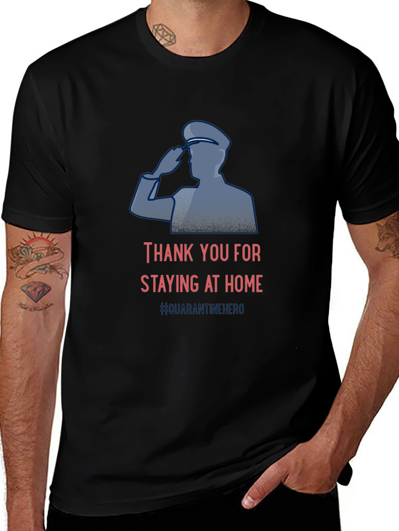 Thank You Staying Home Hero Cotton Tee