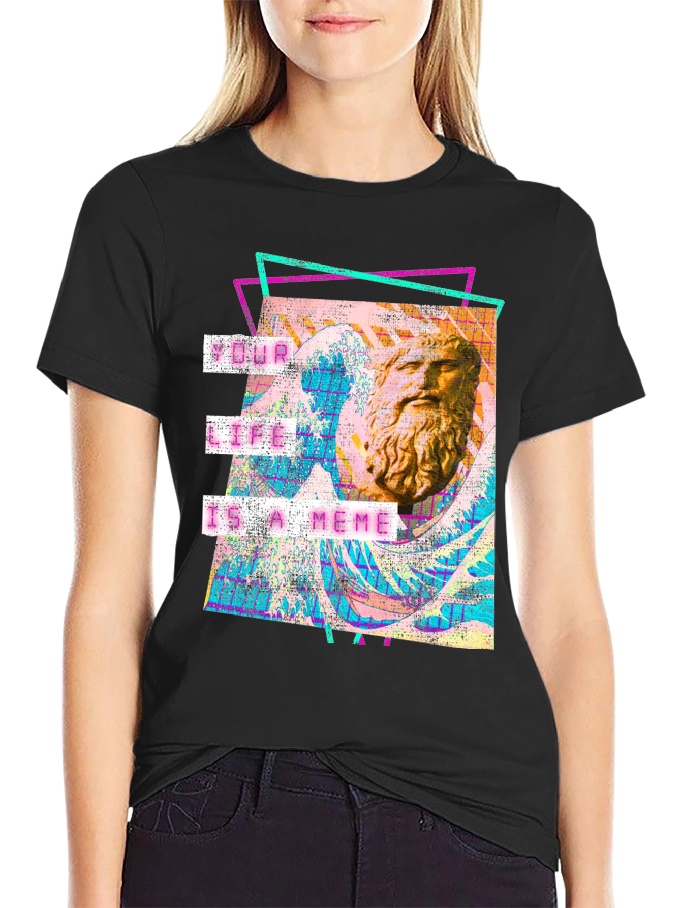 Your Life Is A Meme Black Graphic Tee