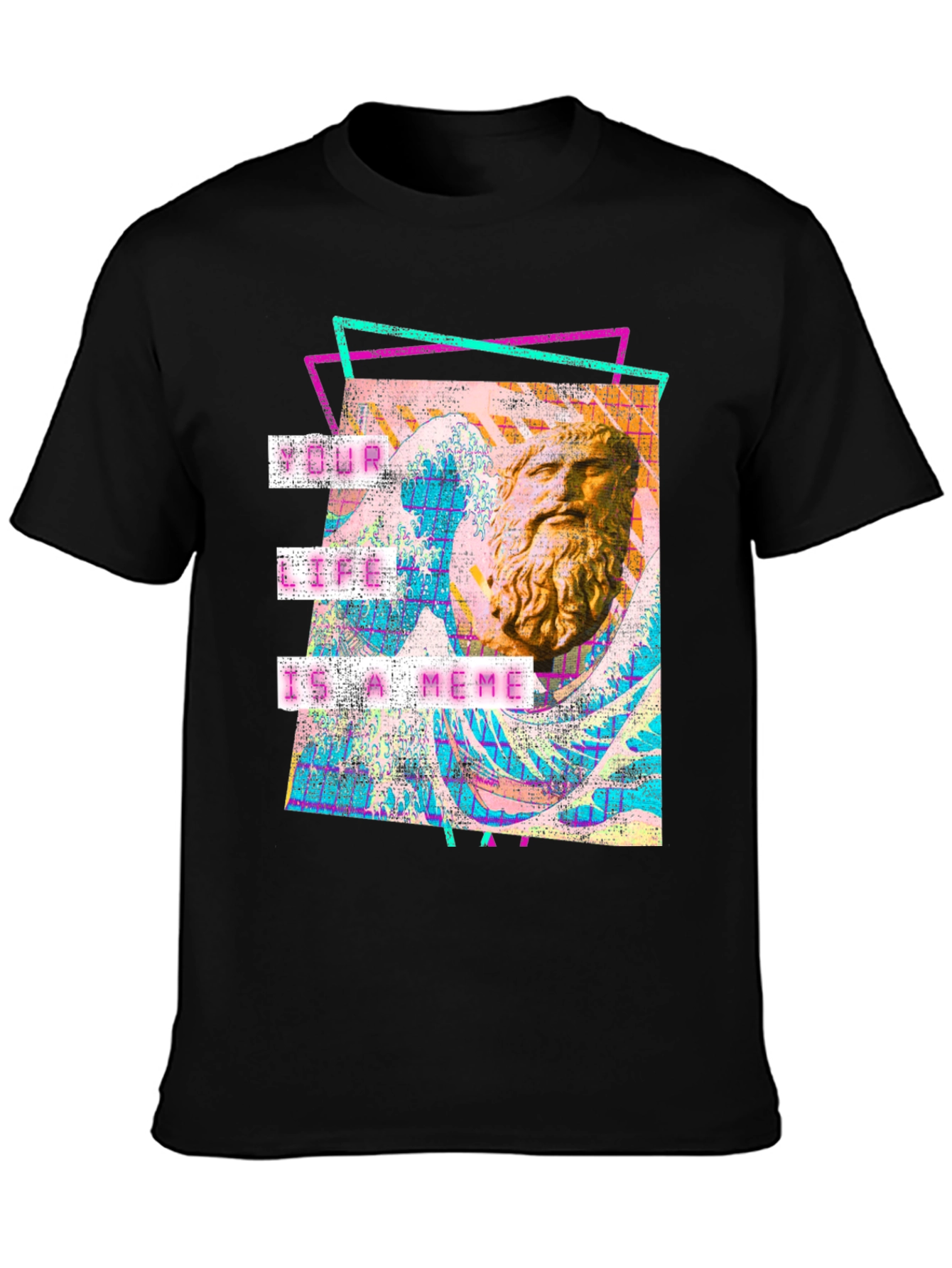 Your Life Is A Meme Black Graphic Tee