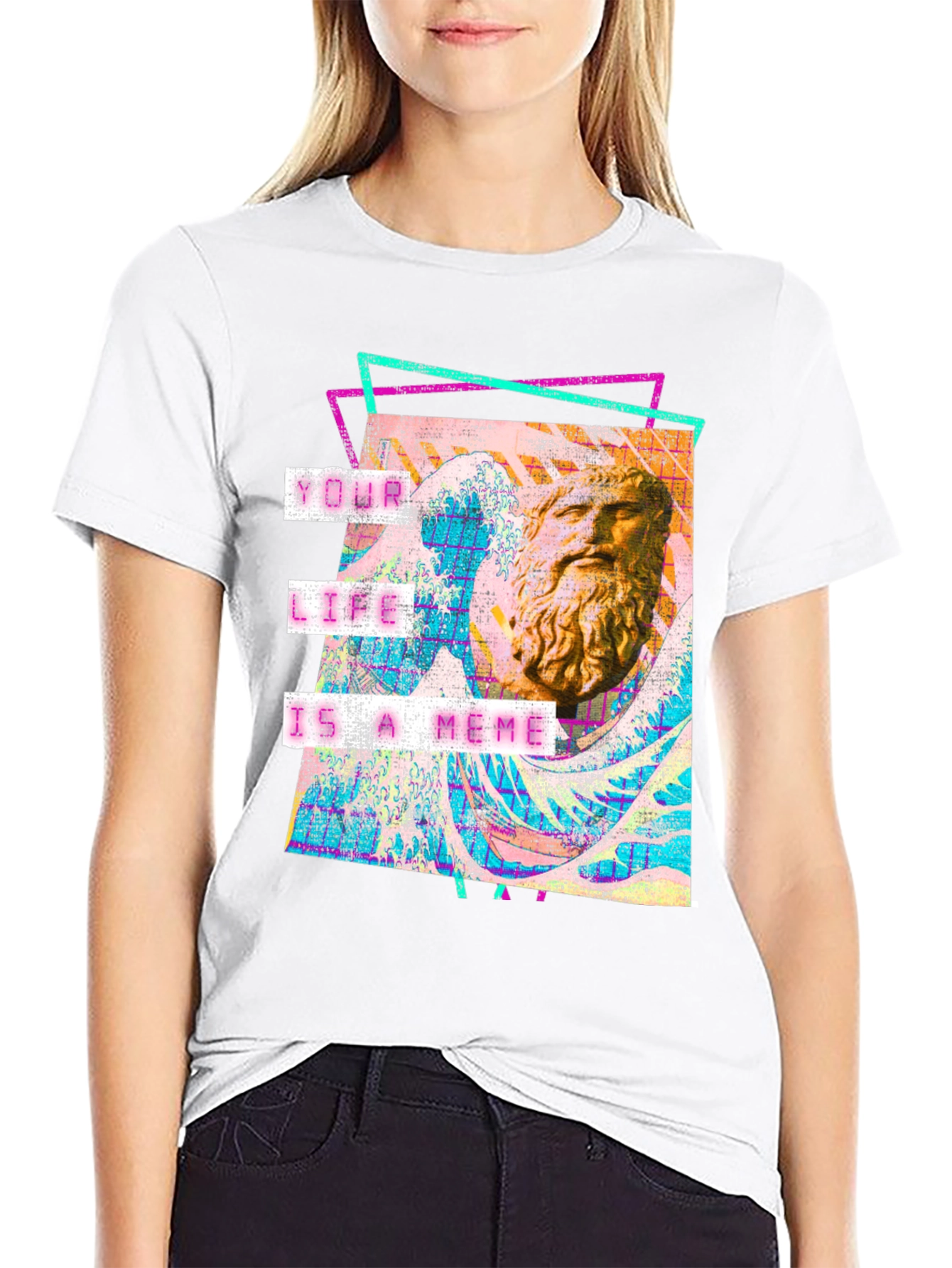 Your Life Is A Meme Black Graphic Tee