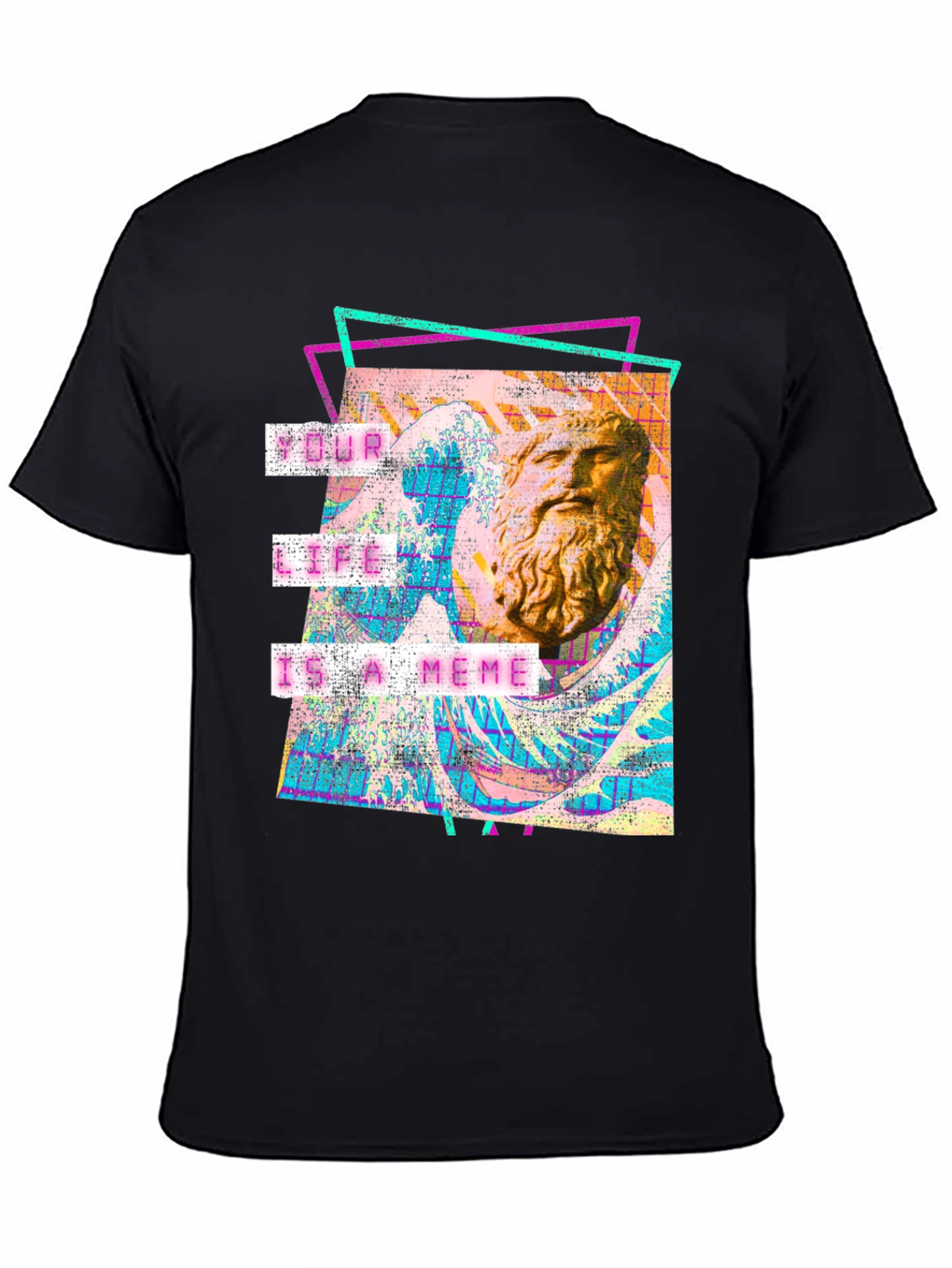 Your Life Is A Meme Black Graphic Tee