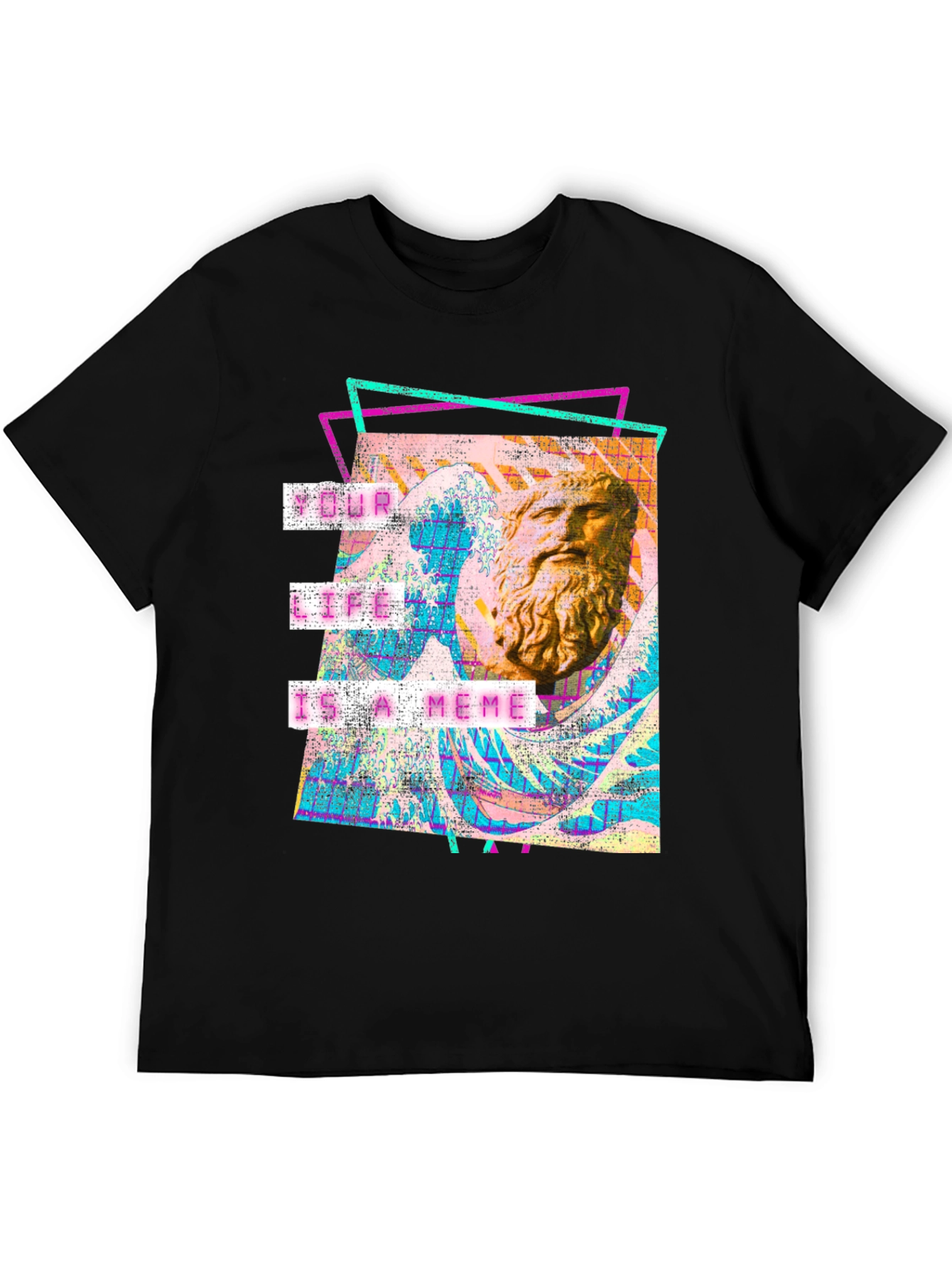 Your Life Is A Meme Black Graphic Tee