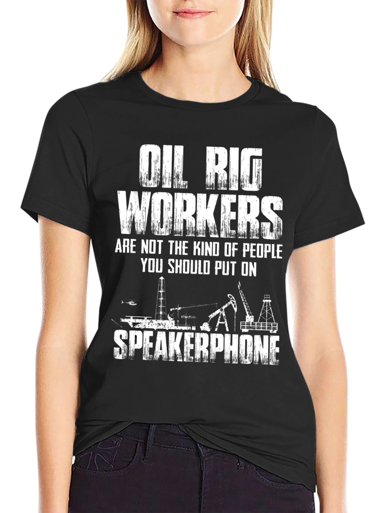 Oil Rig Workers Speakerphone T-Shirt