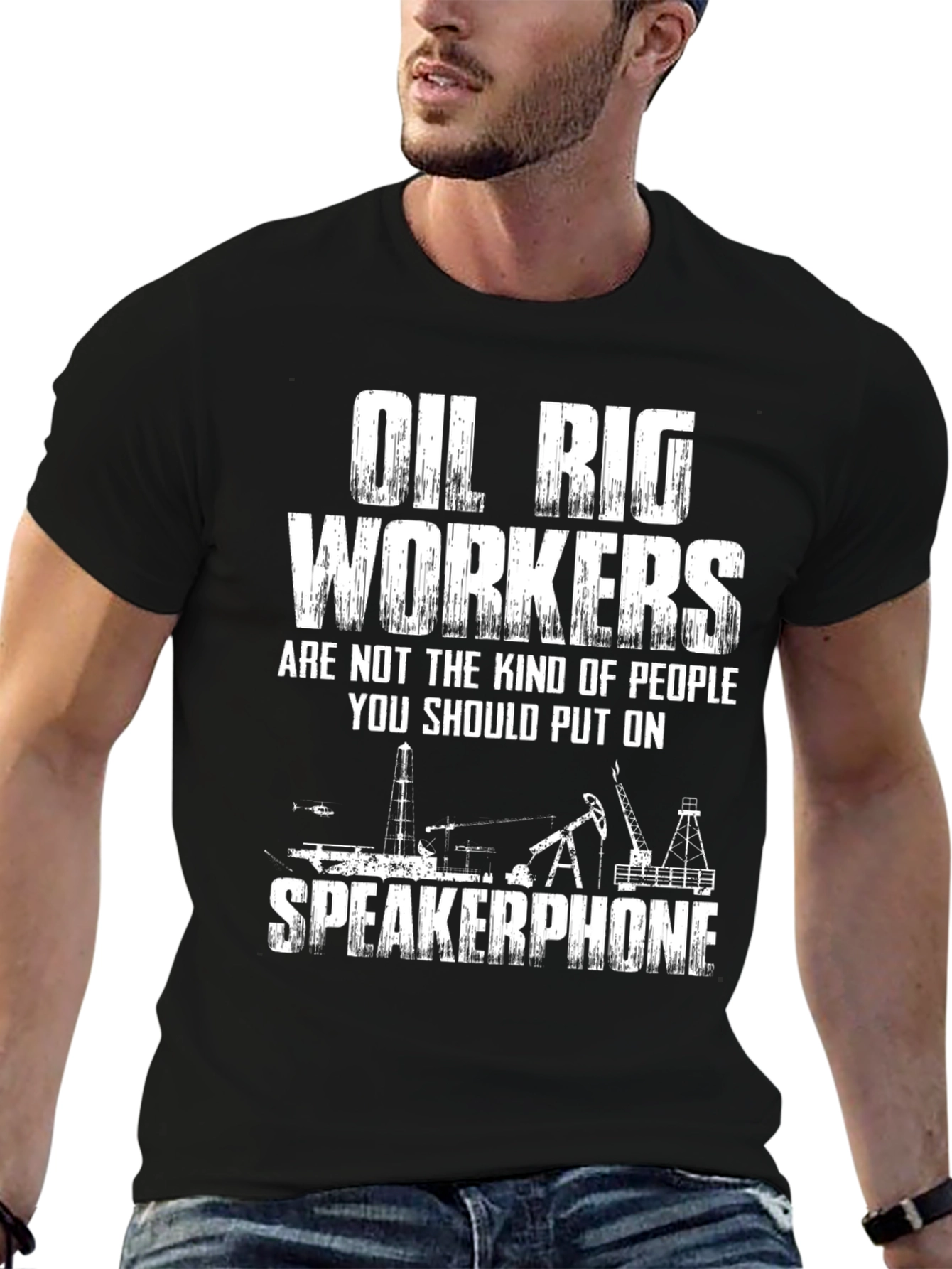 Oil Rig Workers Speakerphone T-Shirt