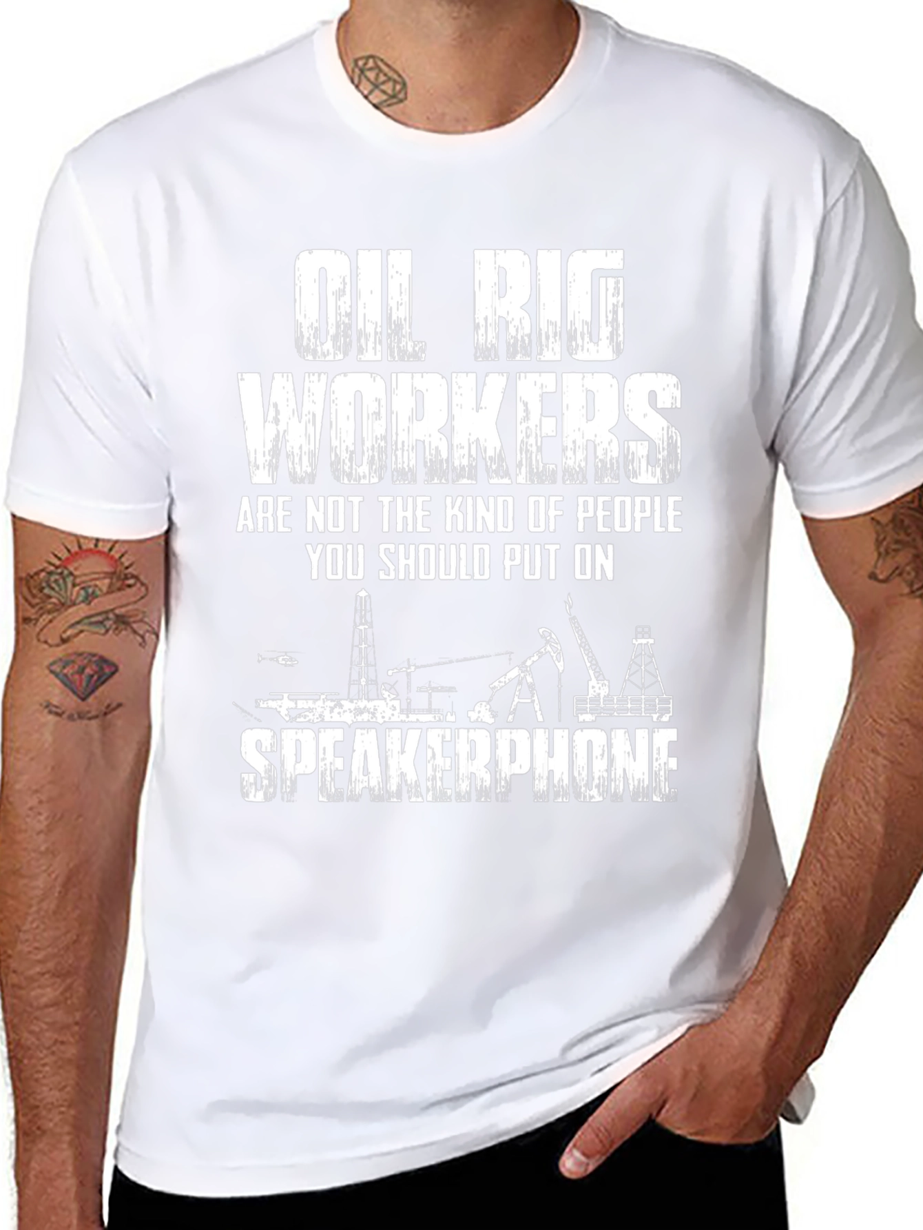 Oil Rig Workers Speakerphone T-Shirt