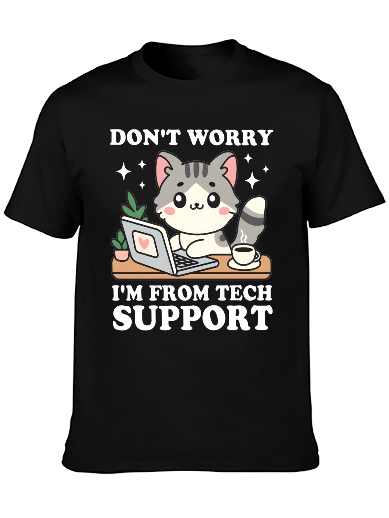 Tech Support Cat T-Shirt