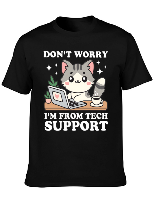 Tech Support Cat T-Shirt