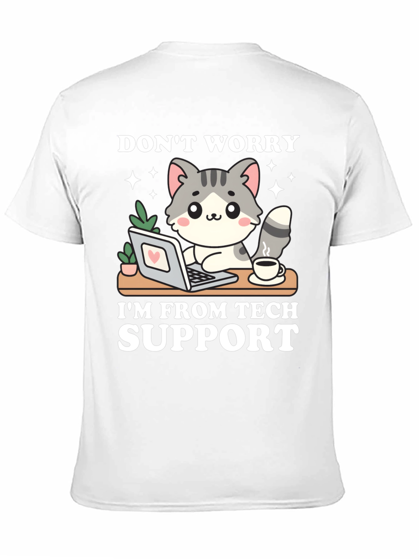 Tech Support Cat T-Shirt