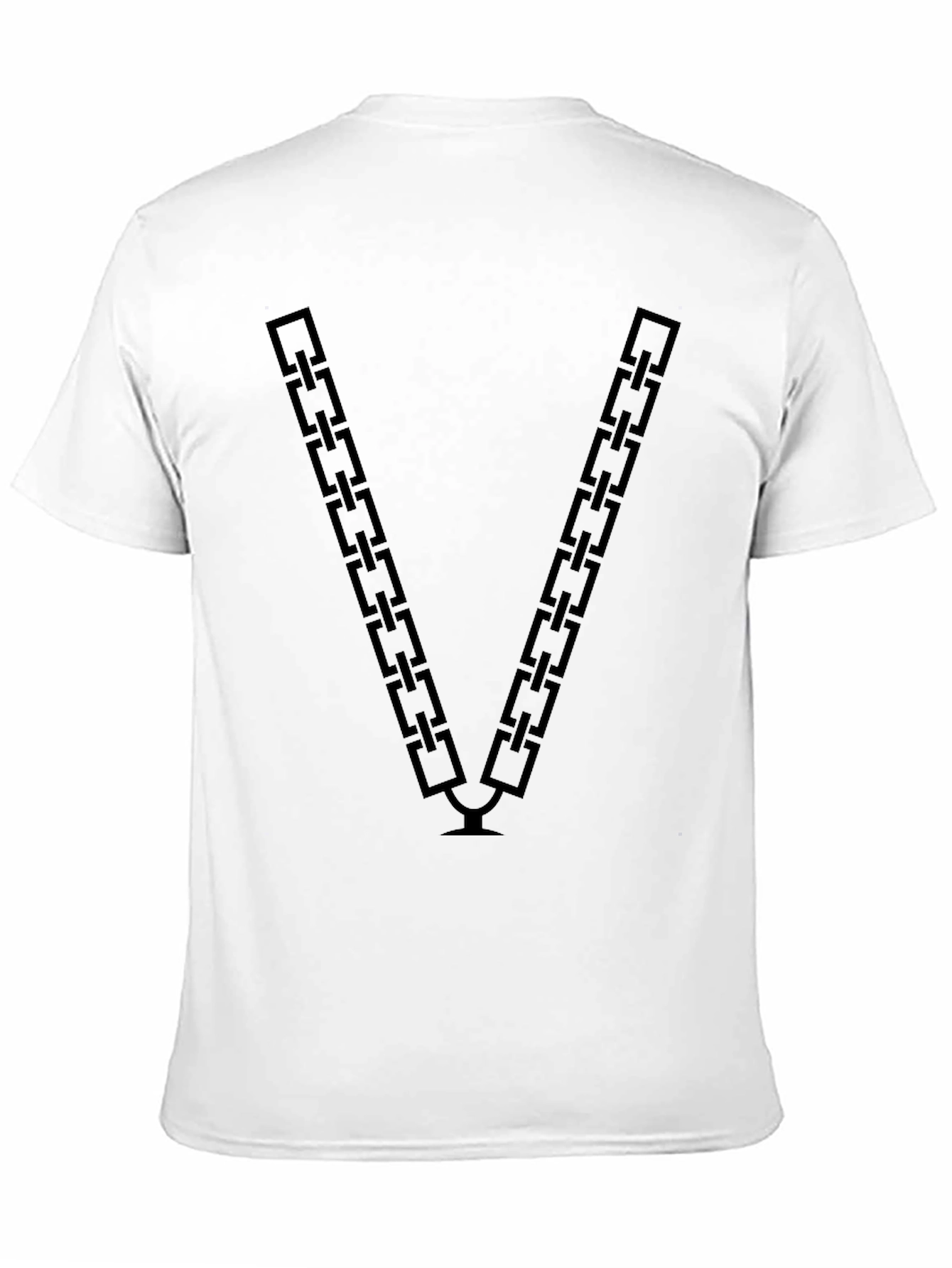 Chain V T-Shirt - Black Graphic Tee