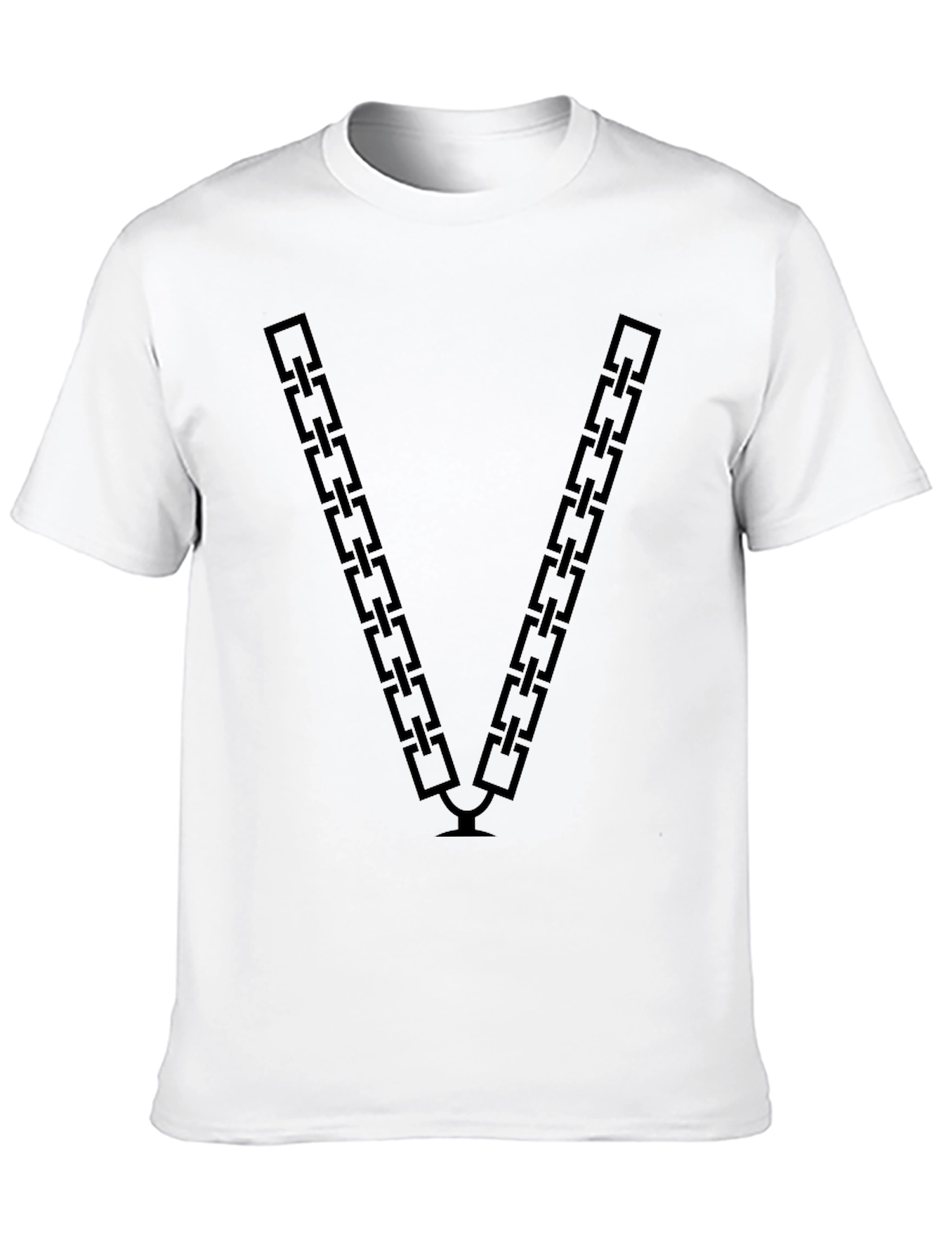 Chain V T-Shirt - Black Graphic Tee
