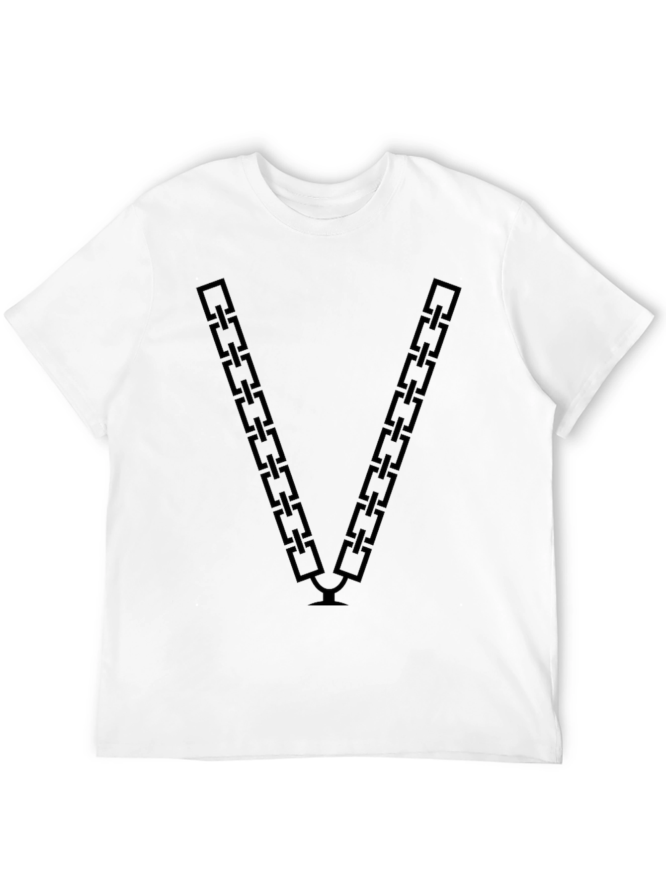 Chain V T-Shirt - Black Graphic Tee