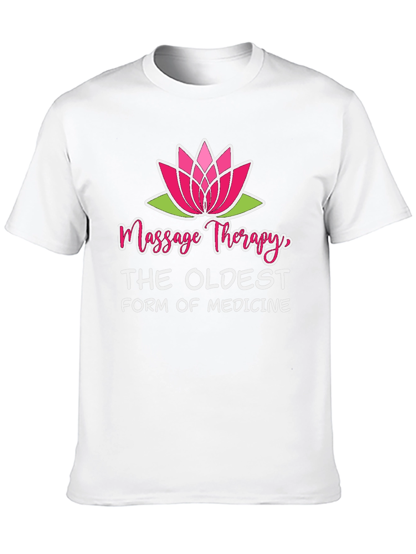 Massage Therapy T-Shirt Lotus Flower Design