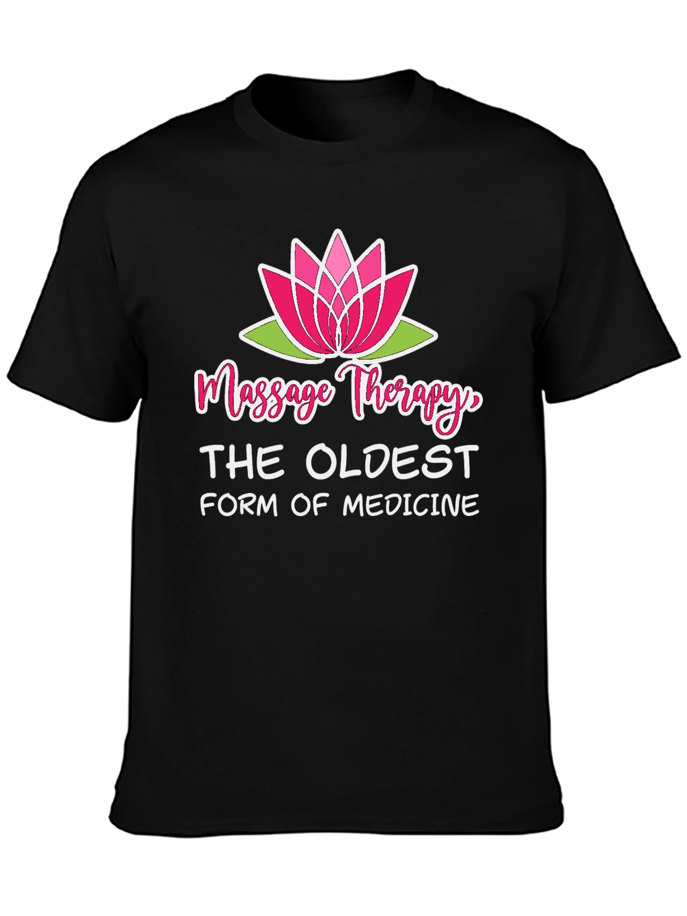 Massage Therapy T-Shirt Lotus Flower Design