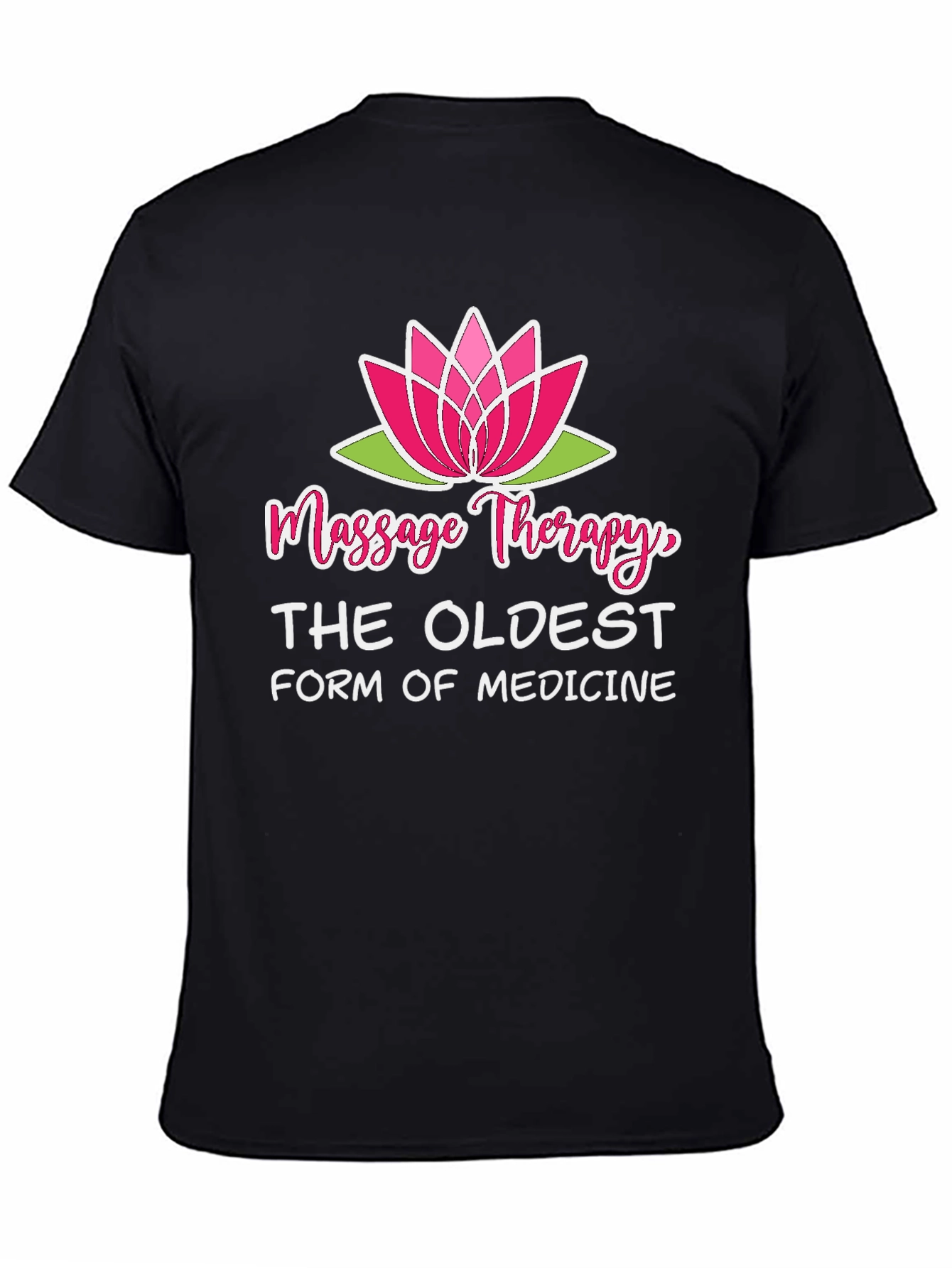 Massage Therapy T-Shirt Lotus Flower Design