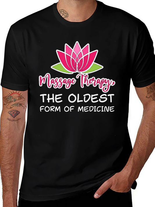 Massage Therapy T-Shirt Lotus Flower Design