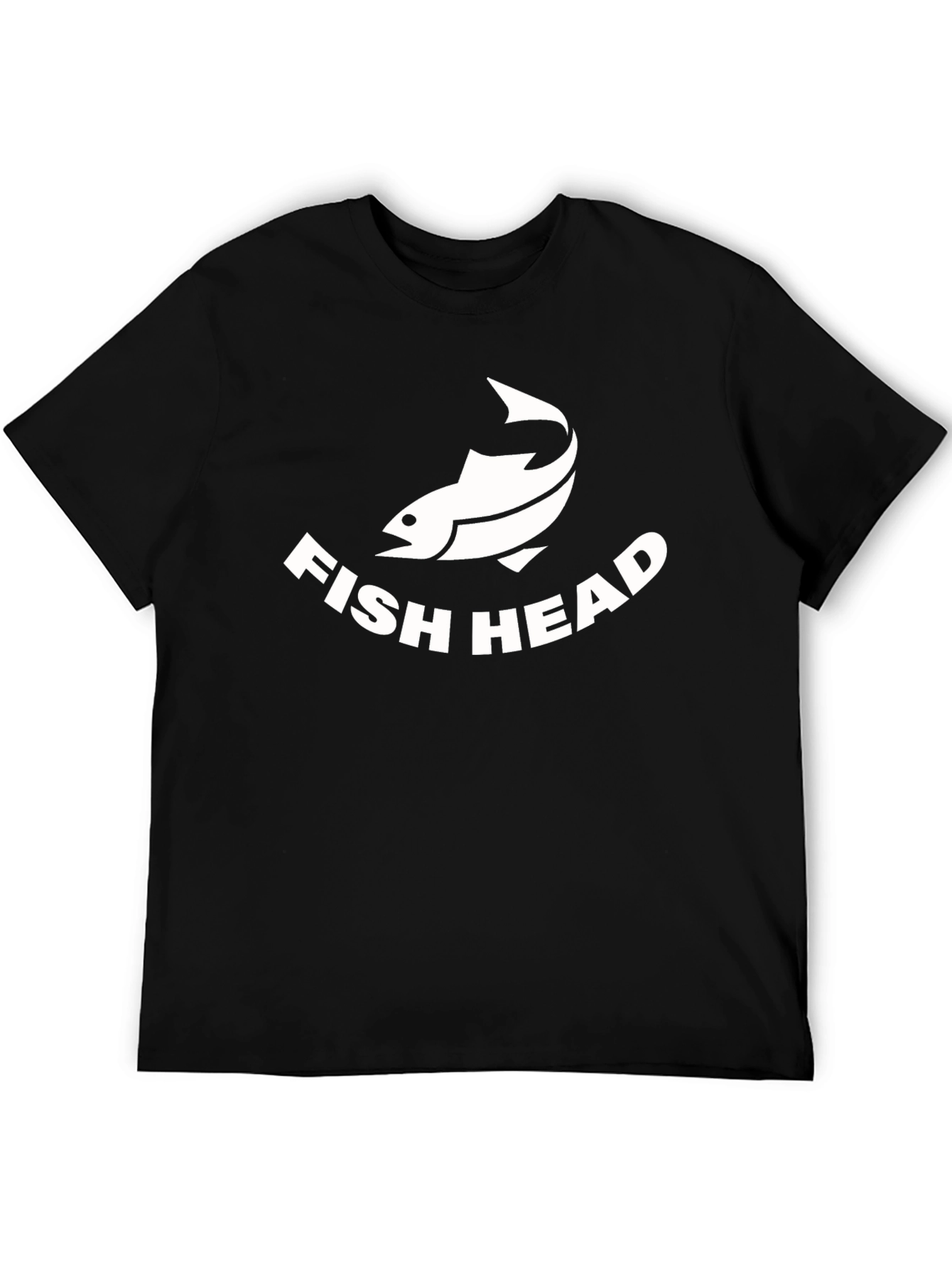 Fish Head Graphic T-Shirt - Black Cotton Tee