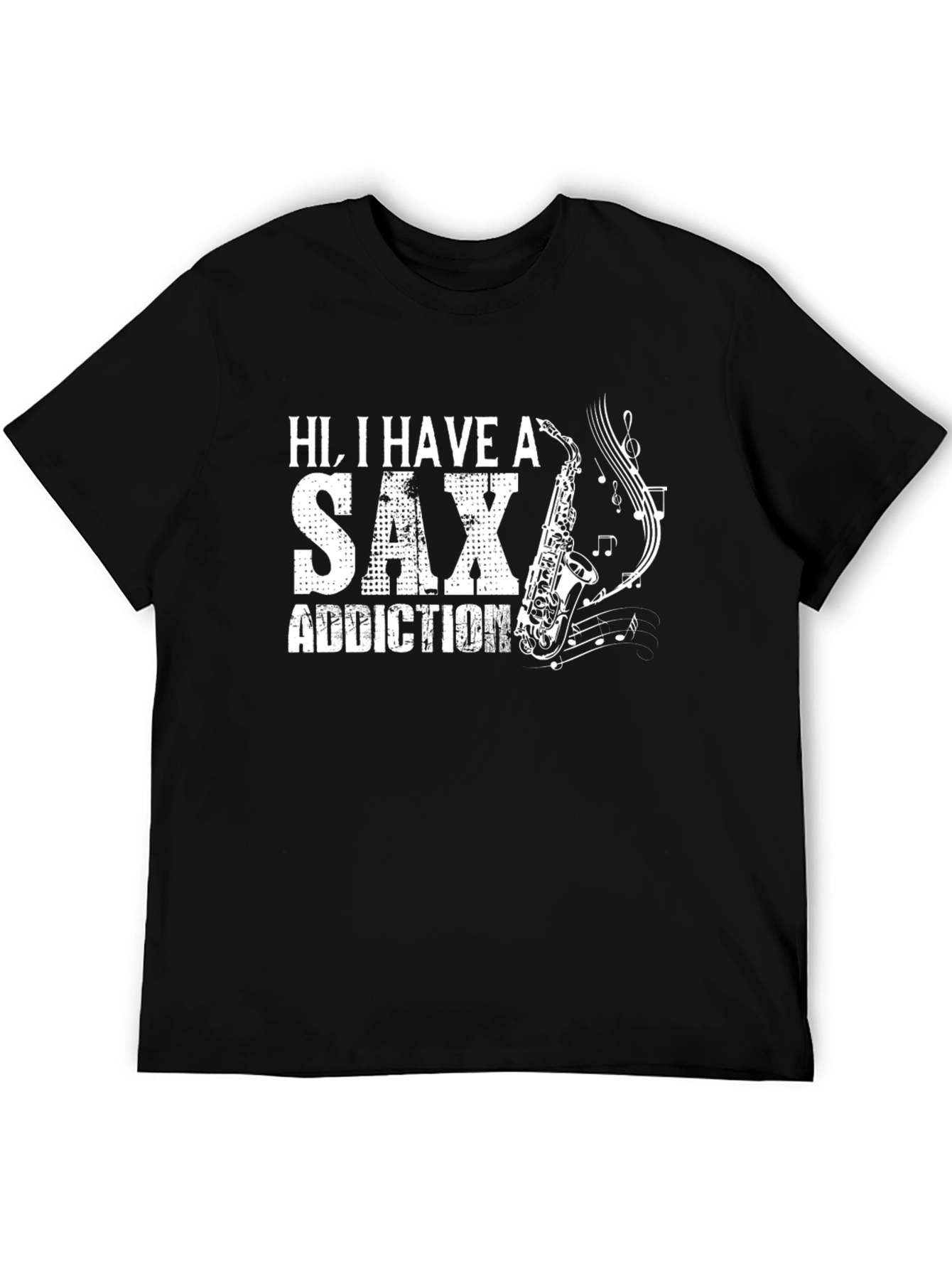 Sax Addiction Black T-Shirt - Music Lover Tee
