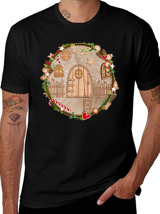 Whimsical Holiday House T-Shirt