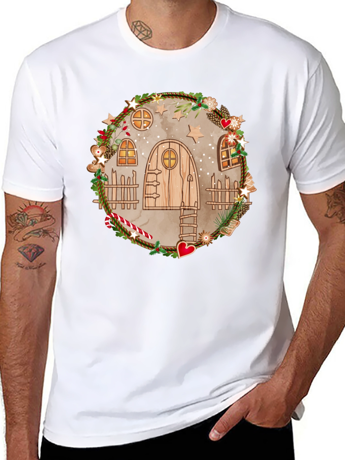 Whimsical Holiday House T-Shirt
