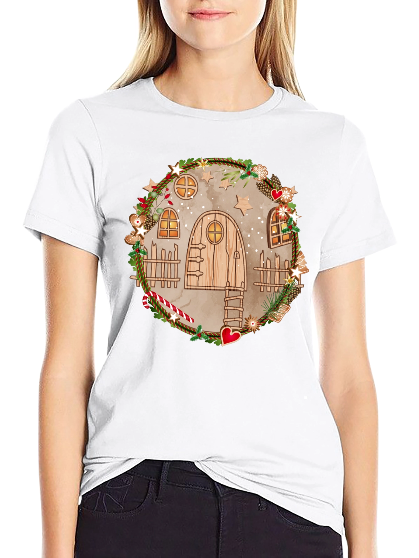 Whimsical Holiday House T-Shirt