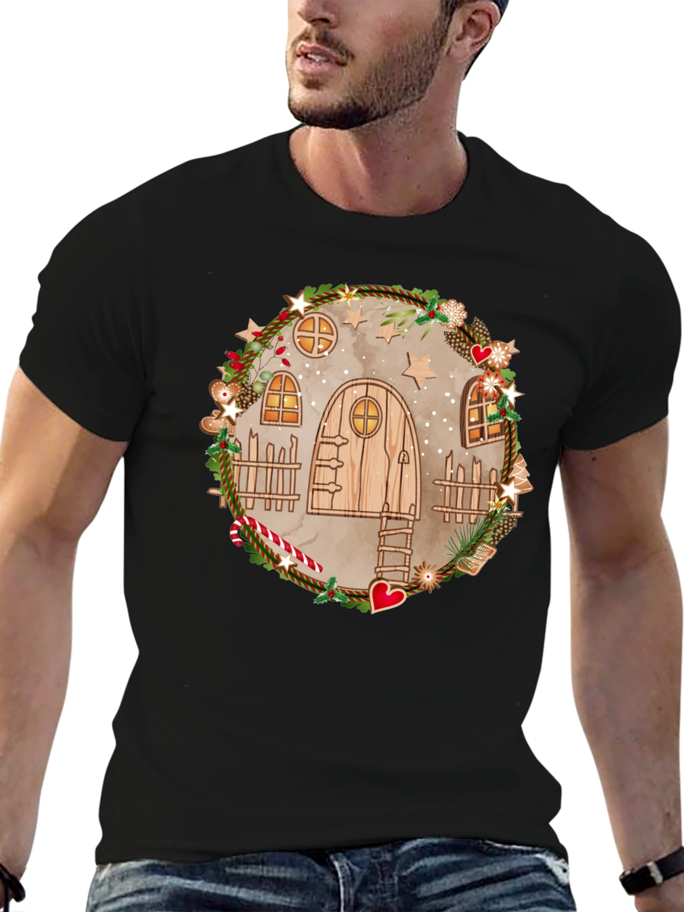 Whimsical Holiday House T-Shirt