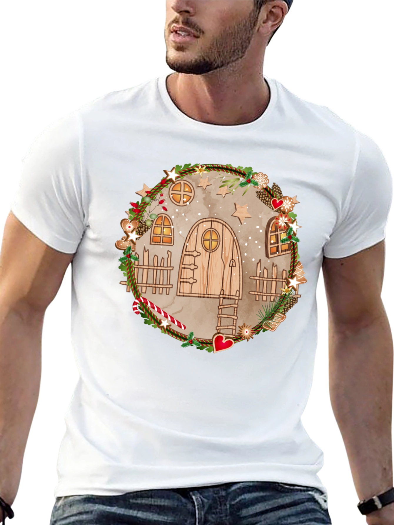 Whimsical Holiday House T-Shirt