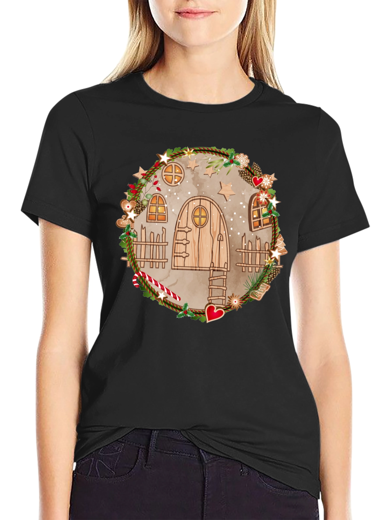 Whimsical Holiday House T-Shirt